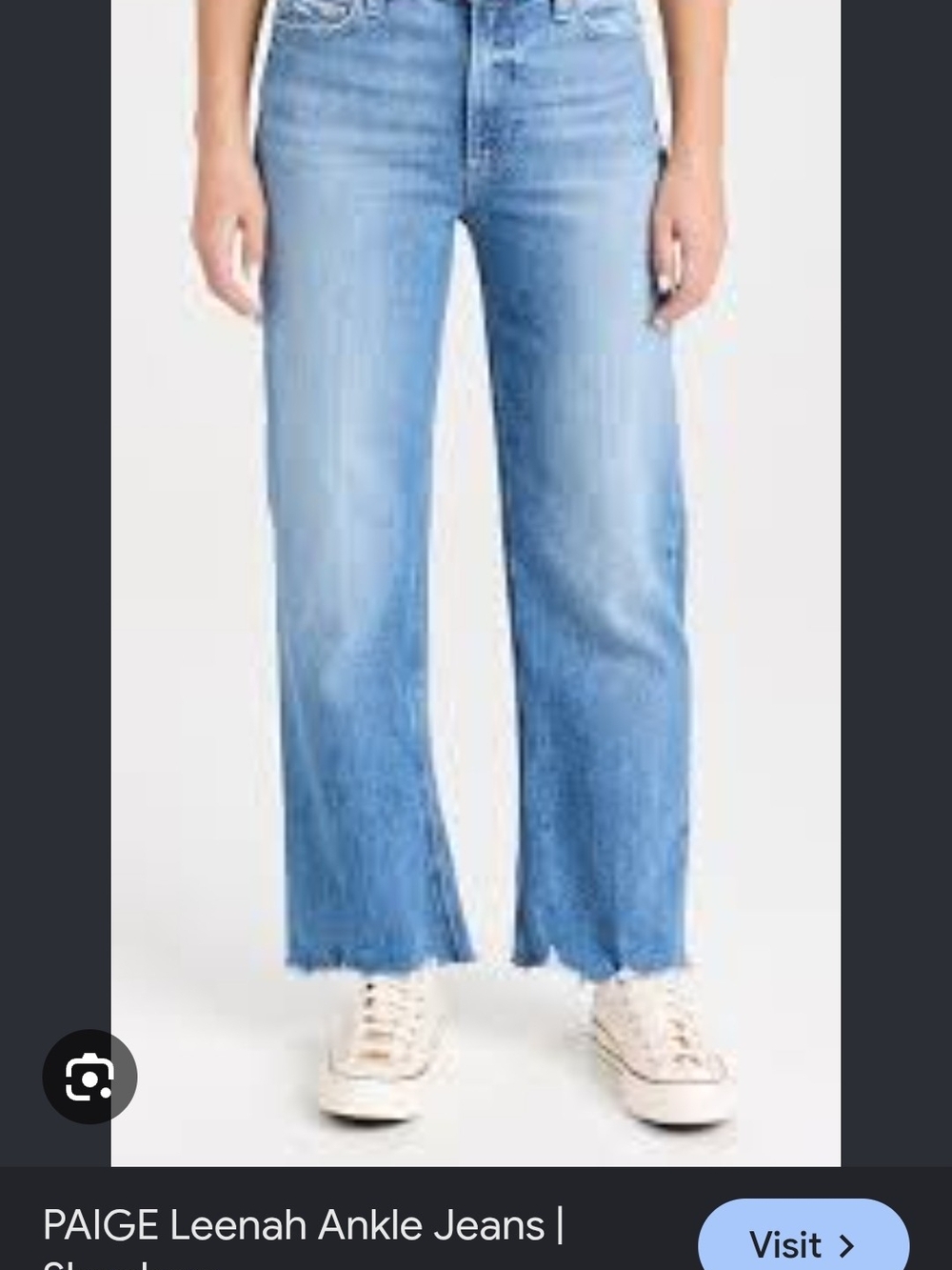 PAIGE Leenah Cropped Straight Jeans in Light Blue Wash